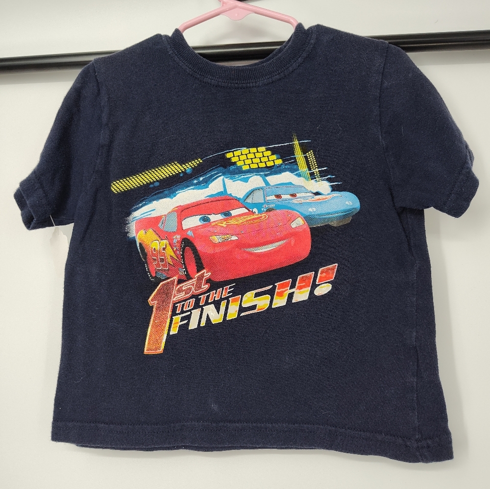 Disney Navy Cars Graphic Short Sleeve T-Shirt Kids Size 24 Months